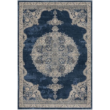 Safavieh 8 x 10 ft. Brentwood 867M Power Loomed Rectangle Area Rug Navy & Light Grey BNT867M-8